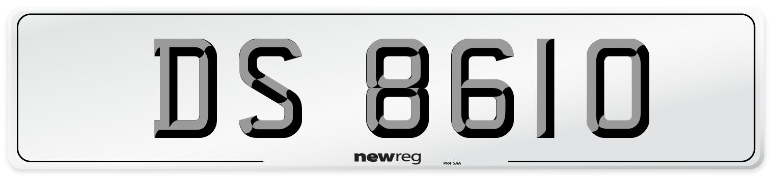 DS 8610 Number Plate from New Reg